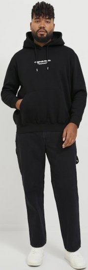 Jack & Jones ESTERBRO Hoodie Black - Felpe & felpe con cappuccio - Felpe & Felpe con Cappuccio Uomo Taglie Forti