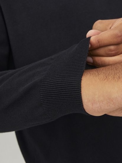 Jack & Jones BASIC Knitted Sweater Black - Felpe & felpe con cappuccio - Felpe & Felpe con Cappuccio Uomo Taglie Forti