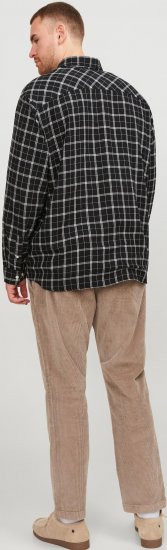 Jack & Jones JORCOZY FLANNEL CHECK SHIRT LS Black - Camicie - Camicie Taglie Forti Uomo