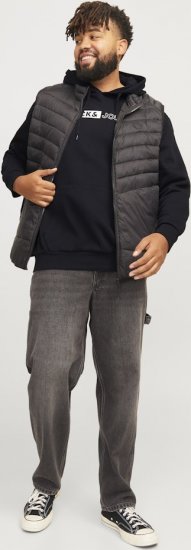 Jack & Jones CORP LOGO PLAY 5 Print Hoodie Black - Felpe & felpe con cappuccio - Felpe & Felpe con Cappuccio Uomo Taglie Forti