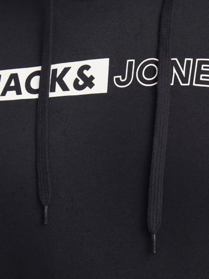 Jack & Jones CORP LOGO PLAY 5 Print Hoodie Black - Felpe & felpe con cappuccio - Felpe & Felpe con Cappuccio Uomo Taglie Forti
