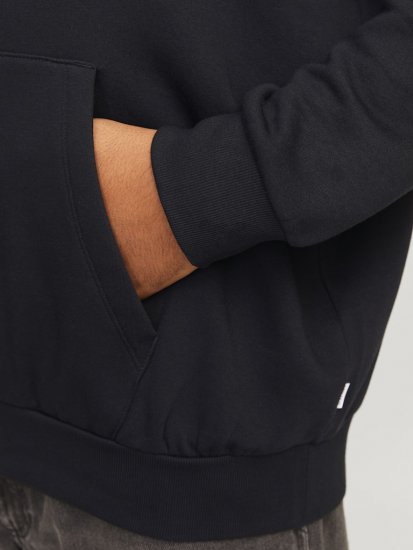 Jack & Jones CORP LOGO PLAY 5 Print Hoodie Black - Felpe & felpe con cappuccio - Felpe & Felpe con Cappuccio Uomo Taglie Forti