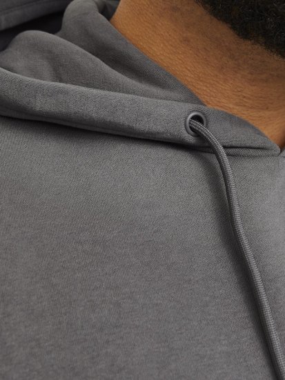 Jack & Jones BRADLEY Hoodie Grey - Felpe & felpe con cappuccio - Felpe & Felpe con Cappuccio Uomo Taglie Forti