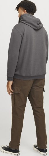 Jack & Jones BRADLEY Hoodie Grey - Felpe & felpe con cappuccio - Felpe & Felpe con Cappuccio Uomo Taglie Forti