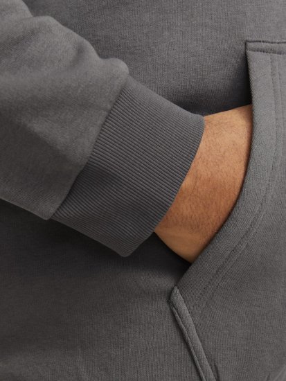 Jack & Jones BRADLEY Hoodie Grey - Felpe & felpe con cappuccio - Felpe & Felpe con Cappuccio Uomo Taglie Forti