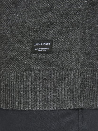 Jack & Jones HILL Knitted Sweater Dark Grey Melange - Felpe & felpe con cappuccio - Felpe & Felpe con Cappuccio Uomo Taglie Forti