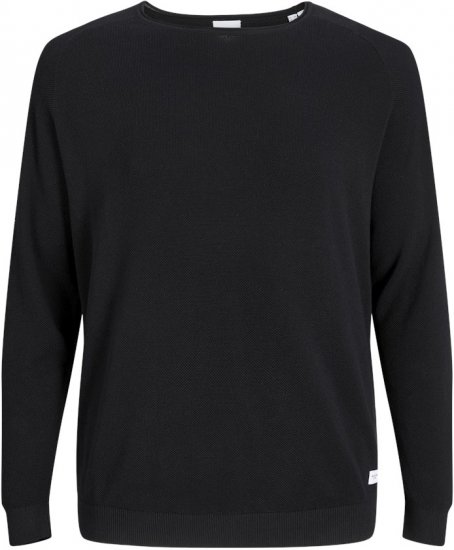 Jack & Jones HILL Knitted Sweater Black - Felpe & felpe con cappuccio - Felpe & Felpe con Cappuccio Uomo Taglie Forti
