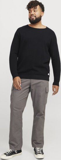 Jack & Jones HILL Knitted Sweater Black - Felpe & felpe con cappuccio - Felpe & Felpe con Cappuccio Uomo Taglie Forti
