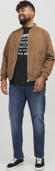 Jack & Jones ROCKY Faux Suede Bomber Jacket Brown - Giubbotti - Giubbotti Uomo Taglie Forti