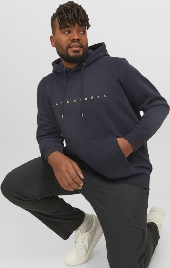 Jack & Jones STAR Hoodie Dark Navy - Felpe & felpe con cappuccio - Felpe & Felpe con Cappuccio Uomo Taglie Forti