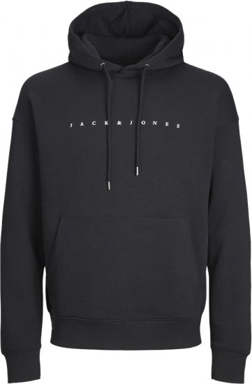 Jack & Jones STAR Hoodie Black - Felpe & felpe con cappuccio - Felpe & Felpe con Cappuccio Uomo Taglie Forti