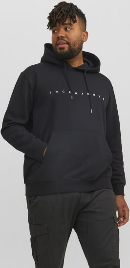Jack & Jones STAR Hoodie Black - Felpe & felpe con cappuccio - Felpe & Felpe con Cappuccio Uomo Taglie Forti