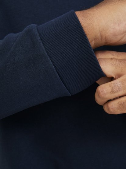 Jack & Jones BRADLEY Sweatshirt Navy Blazer - Felpe & felpe con cappuccio - Felpe & Felpe con Cappuccio Uomo Taglie Forti