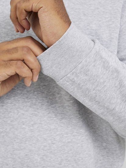 Jack & Jones BRADLEY Sweatshirt Light Grey Melange - Felpe & felpe con cappuccio - Felpe & Felpe con Cappuccio Uomo Taglie Forti