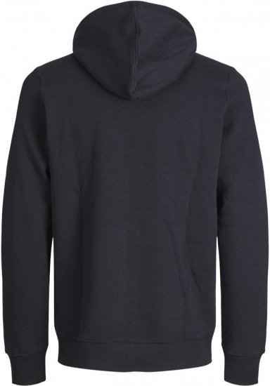 Jack & Jones BRADLEY Zip Hoodi Black - Felpe & felpe con cappuccio - Felpe & Felpe con Cappuccio Uomo Taglie Forti