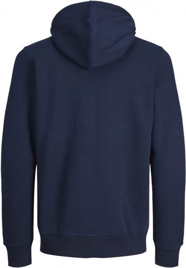 Jack & Jones BRADLEY Zip Hoodie Navy Blazer - Felpe & felpe con cappuccio - Felpe & Felpe con Cappuccio Uomo Taglie Forti