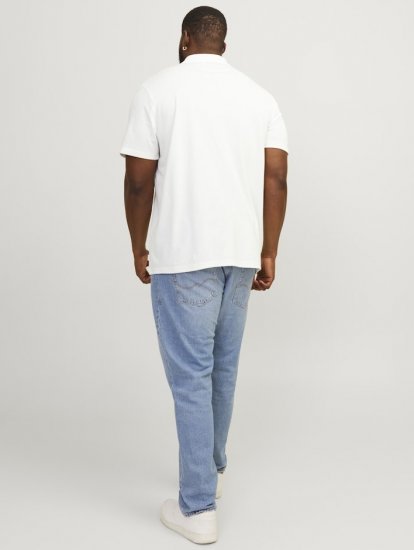 Jack & Jones Rodney Short Sleeve Polo White - Polo - Polo Uomo Taglie Forti