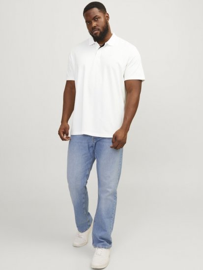 Jack & Jones Rodney Short Sleeve Polo White - Polo - Polo Uomo Taglie Forti