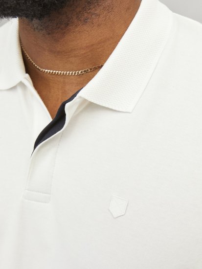 Jack & Jones Rodney Short Sleeve Polo White - Polo - Polo Uomo Taglie Forti