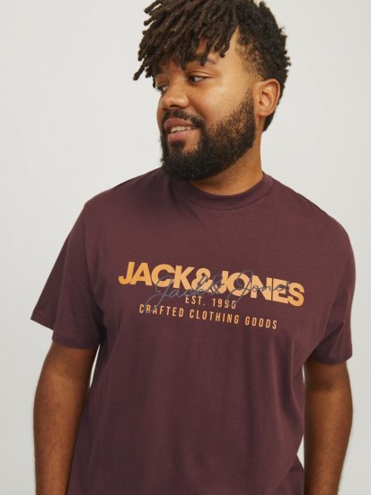 Jack & Jones JJALVIS Vineyard Wine - Magliette - Magliette Uomo Taglie Forti