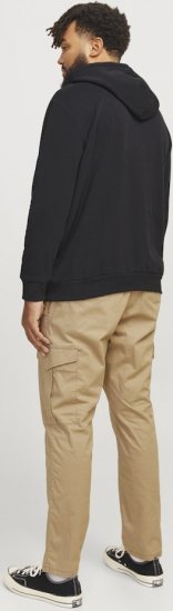 Jack & Jones CALEB Hoodie Black - Felpe & felpe con cappuccio - Felpe & Felpe con Cappuccio Uomo Taglie Forti