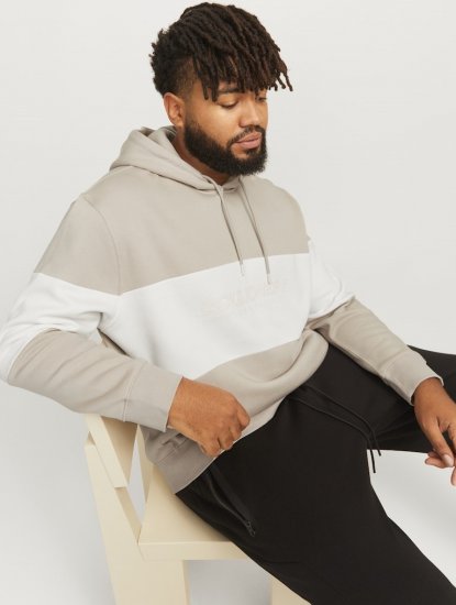Jack & Jones LEGACY 2 Color Hoodie Beige - Felpe & felpe con cappuccio - Felpe & Felpe con Cappuccio Uomo Taglie Forti