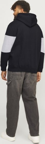 Jack & Jones LEGACY 2 Color Hoodie Black - Felpe & felpe con cappuccio - Felpe & Felpe con Cappuccio Uomo Taglie Forti