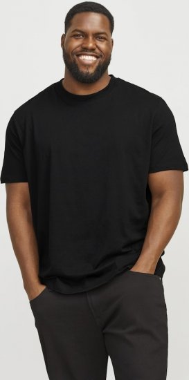 Jack & Jones JJEBRADLEY T-Shirt Black - Magliette - Magliette Uomo Taglie Forti