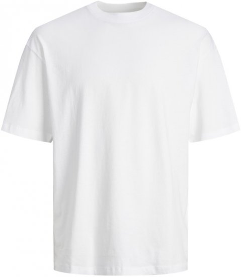 Jack & Jones BRADLEY T-Shirt White - Magliette - Magliette Uomo Taglie Forti