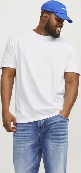 Jack & Jones BRADLEY T-Shirt White - Magliette - Magliette Uomo Taglie Forti