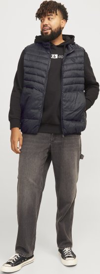 Jack & Jones SPRINT BODYWARMER With Collar Black - Giubbotti - Giubbotti Uomo Taglie Forti
