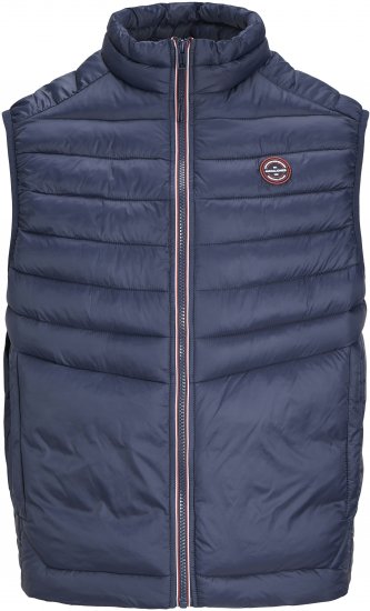 Jack & Jones SPRINT True Red Stitches BODYWARMER Navy Blazer - Giubbotti - Giubbotti Uomo Taglie Forti