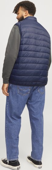 Jack & Jones SPRINT True Red Stitches BODYWARMER Navy Blazer - Giubbotti - Giubbotti Uomo Taglie Forti