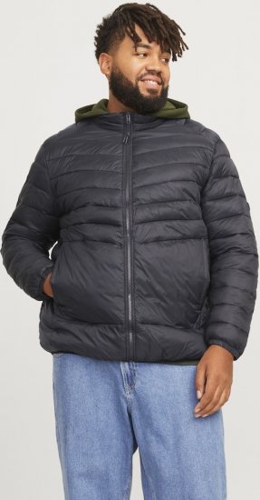 Jack & Jones SPRINT Quilted Collar Jacket Black - Giubbotti - Giubbotti Uomo Taglie Forti