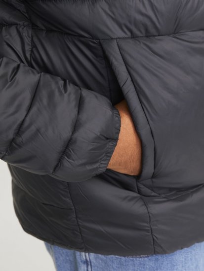 Jack & Jones SPRINT Quilted Collar Jacket Black - Giubbotti - Giubbotti Uomo Taglie Forti