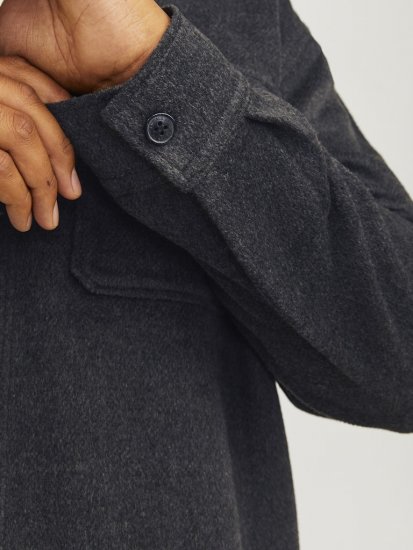 Jack & Jones BRADLEY OLLIE Overshirt LS Black - Camicie - Camicie Taglie Forti Uomo