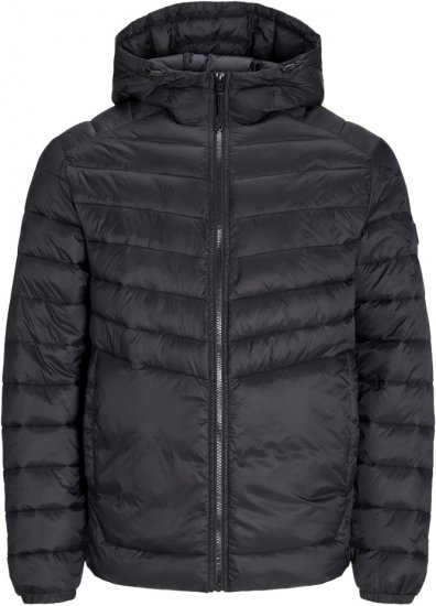 Jack & Jones SPRINT Quilted Hooded Jacket Black - Giubbotti - Giubbotti Uomo Taglie Forti