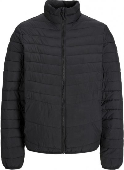 Jack & Jones STATE Puffer Jacket With Collar Black - Giubbotti - Giubbotti Uomo Taglie Forti