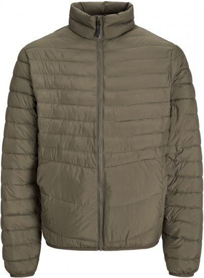 Jack & Jones STATE Puffer Jacket With Collar Brown - Giubbotti - Giubbotti Uomo Taglie Forti