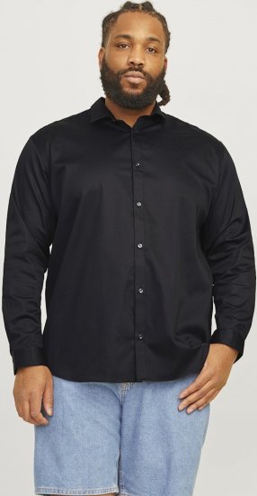 Jack & Jones ARMA LS Shirt Black - Camicie - Camicie Taglie Forti Uomo