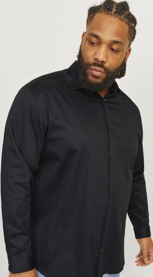 Jack & Jones ARMA LS Shirt Black - Camicie - Camicie Taglie Forti Uomo