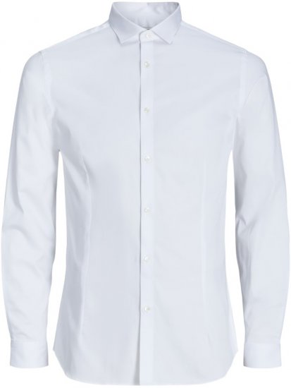 Jack & Jones ARMA LS Shirt White - Camicie - Camicie Taglie Forti Uomo
