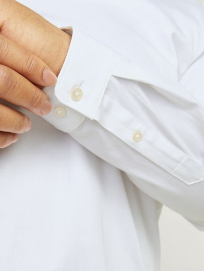 Jack & Jones ARMA LS Shirt White - Camicie - Camicie Taglie Forti Uomo