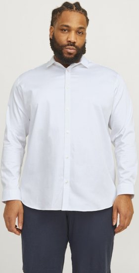 Jack & Jones ARMA LS Shirt White - Camicie - Camicie Taglie Forti Uomo