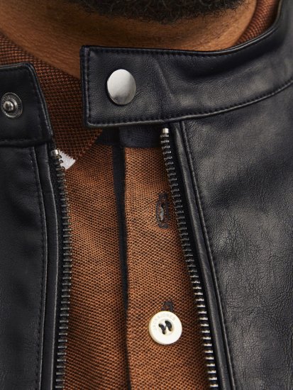 Jack & Jones DYLAN Clean PU Jacket Black - Giubbotti - Giubbotti Uomo Taglie Forti
