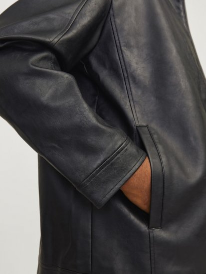 Jack & Jones DYLAN Clean PU Jacket Black - Giubbotti - Giubbotti Uomo Taglie Forti