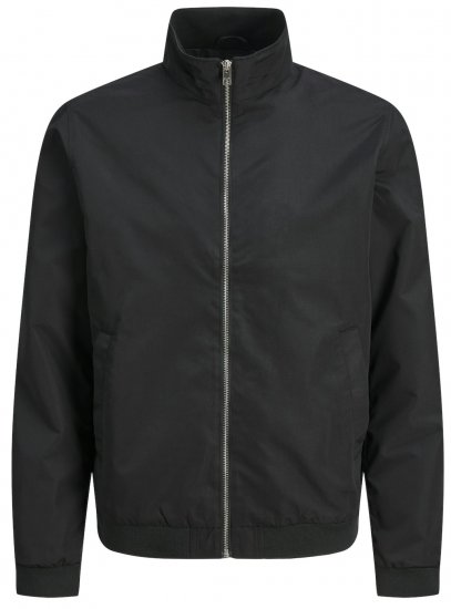 Jack & Jones JJROY HARRINGTON BOMBER Jacket Black - Giubbotti - Giubbotti Uomo Taglie Forti