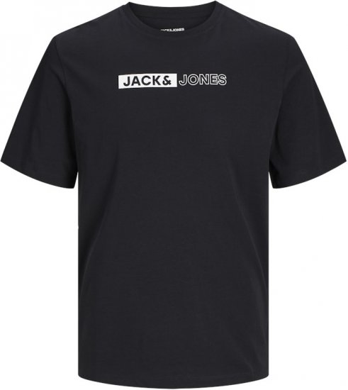 Jack & Jones CORP Logo Play 5 T-Shirt Black - Magliette - Magliette Uomo Taglie Forti