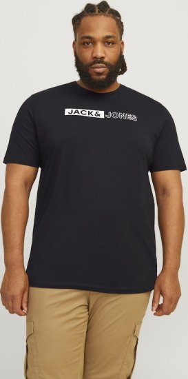 Jack & Jones CORP Logo Play 5 T-Shirt Black - Magliette - Magliette Uomo Taglie Forti