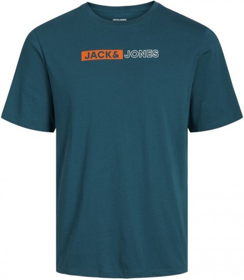 Jack & Jones CORP Logo Play 5 T-Shirt Deep Teal - Magliette - Magliette Uomo Taglie Forti